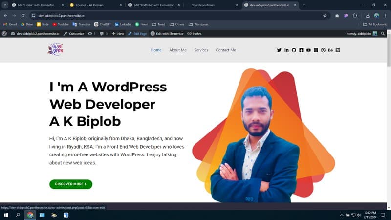 Portfolio Web Home Page